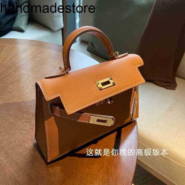 Designer bolsas de couro KL Mulheres Tamanho da atenção ABCD Mini de segunda geração de segunda geração feminina Manhattan oblíqua de celular transversal bolsa de celular em casa