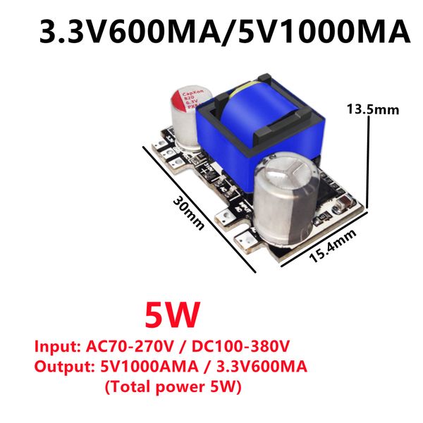 AC-DC Anahtarlama Güç Kaynağı Modülü Çift Çıkış 5V 1000mA /12V 450ma Adım Aşağı Aşağı Transformatör Güç Kaynağı Modülü