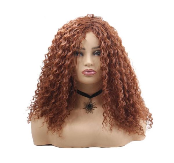 Perucas sintéticas longas peruca de cabelo cacheado afro para mulheres negras para mulheres penteados africanos fibra de alta temperatura3497294