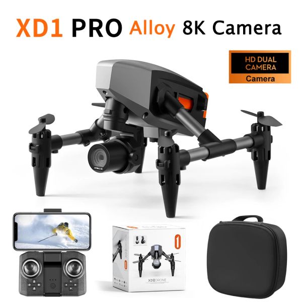 Drones xd1 pro mini drone 4k 6k 8k HD Câmera wifi fpv rc quadcopter liga de liga aérea de fotografia óptica de altura fixa Avião de brinquedo de brinquedo