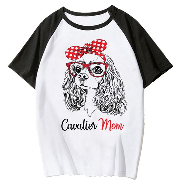 Cavalier King Charles Spaniel Tshirt Roupas Mulheres Y2K Roupas Harajuku Ulzzang Grunge Kawaii Roupas Branca Tumblr