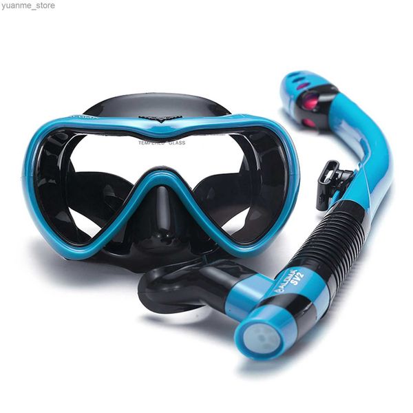 Tauchmasken mit Lecksof Schnorcheln Set Set Tauchgesichtsmaske Anti -Nebel -Schwimmbrille zum Schnorcheln Y240410