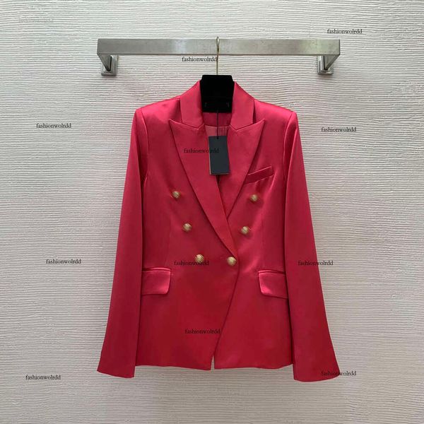 Terno da marca feminino feminino Designer de casaco Dinner de moda feminina Parte formal de ácido acético Mangas compridas Blazer Soites Casaco de casaco