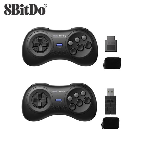 Oyun Denetleyicileri Joysticks 8bitdo M30 Sega Genesisgega Mini ve Mega Drivemini Controller 2210213331970 için kablosuz ped