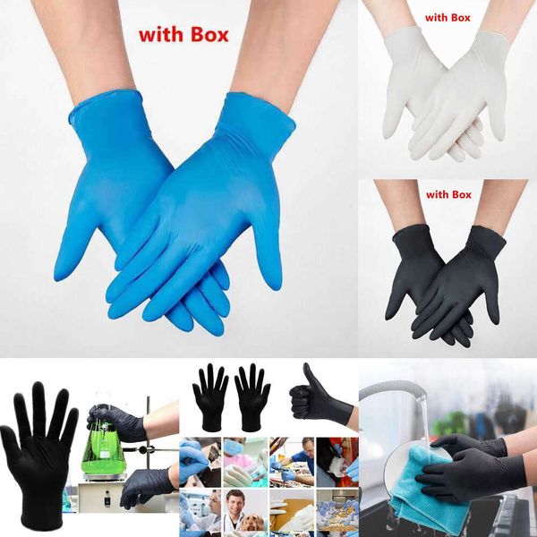 100 Prozent reine Nitril -Gummihandschuhe Küche / Hotel / Restaurant / medizinische Sicherheit Schutz Einweghandschuhe Männer / Frauen sauberer Handschuh