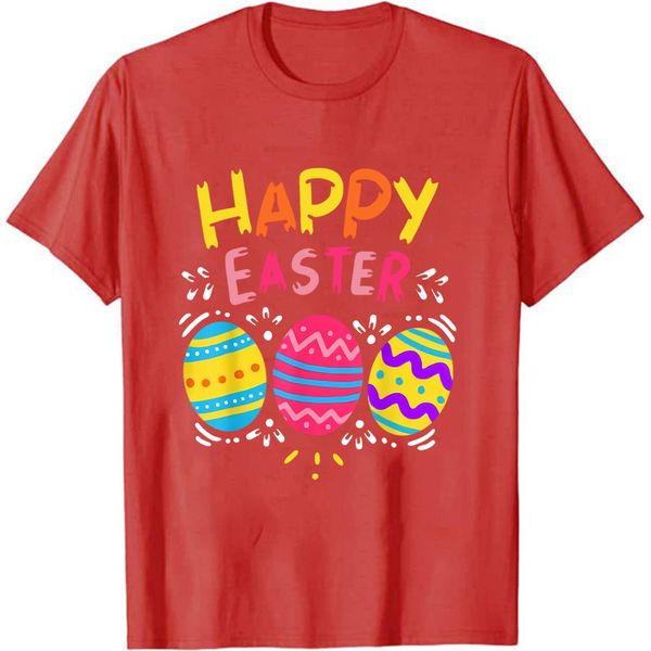 Happy Pasqua Day Colorful Egg Hunting T-Shirt Hipster Pasqua Maniche corte unisex Oggs pasquale Tta toppa grafica