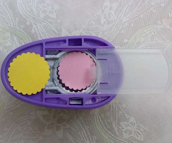 7 cm 5 cm da 3,8 cm 2,5 cm Wave Circle a forma di punzone artigianale set per bambini Punch fai da te buco Cortador de scrapbook cerchio punzone