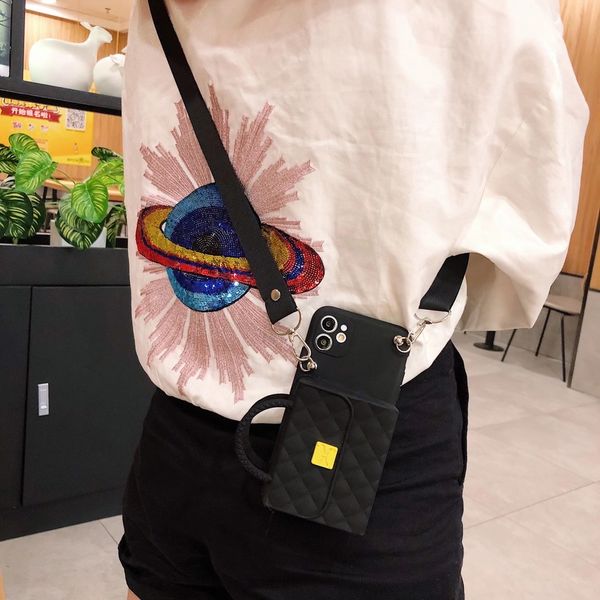 Crossbody Wallet Coin Bags Telefonkoffer für Xiaomi Mi 11 11i 11x 10 10t Lite 10i 10s 9t 9 Se xiaomi 11t 12 Pro Soft Silikonabdeck