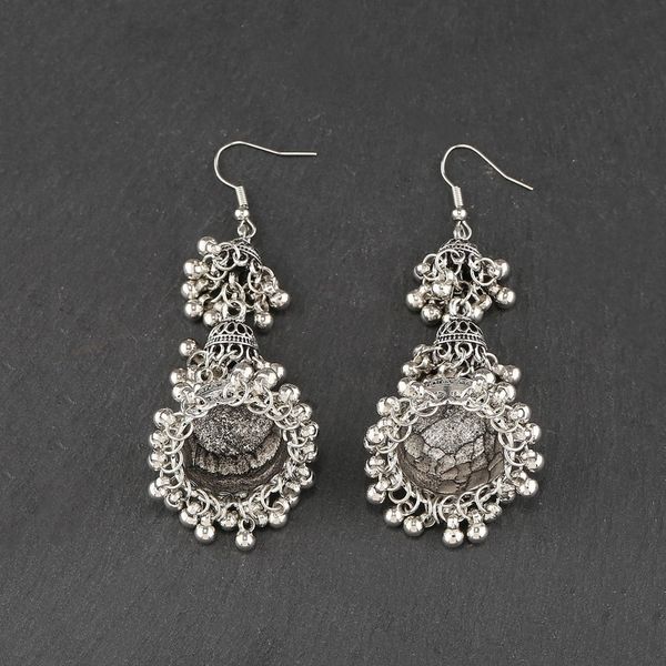 Gioielli indiani retrò gypsy bollywood ossidato jhumka jhumki lunghe orecchini penzoli per gli orecchini boho gioielli di matrimonio etnico boho