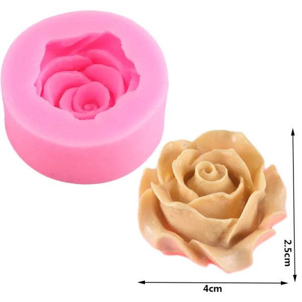 Lilás rosa lírio fondant silicone molde aromaterapy molde o bolo decorando ferramentas de cozimento de chocolate diy