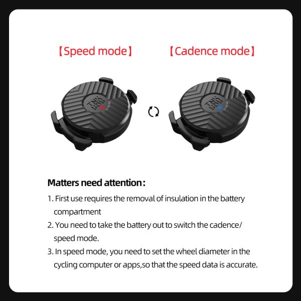 Monitor de freqüência cardíaca do Thinkrider C5 Ant+ velocidade e cadência Sensor duplo Velocidade de bicicleta de computador e cadência adequada para igpsport bryton