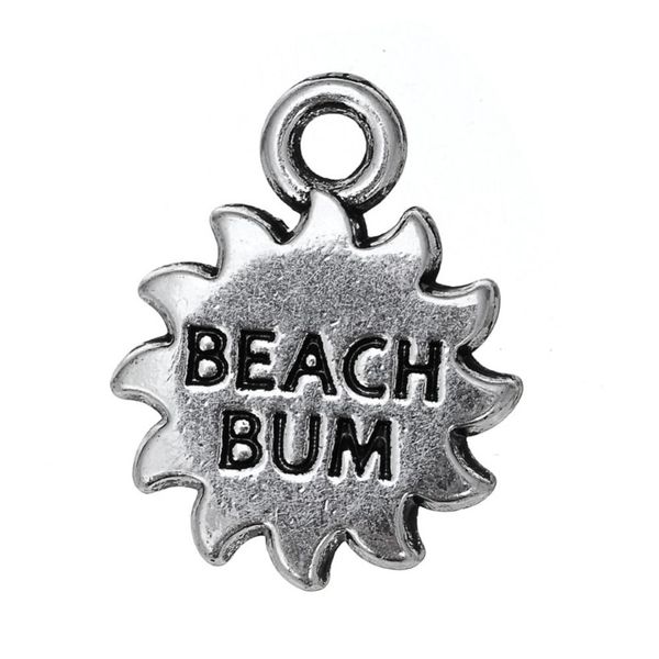 Neue Mode leicht zu DIY 30pcs Sonne mit Strandspumungsnachricht Zauberschmuck für Halskette oder Armband2595