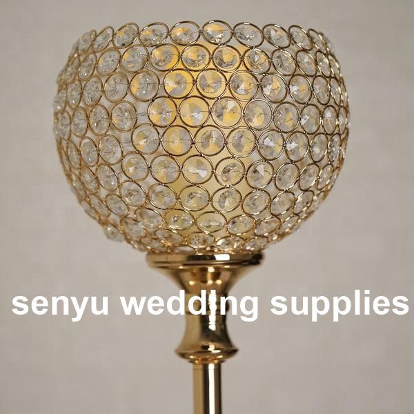5pcs neuer Stil großer Gold Silberkristall Acrylgussbecher Votivkerzenhalter Senyu177