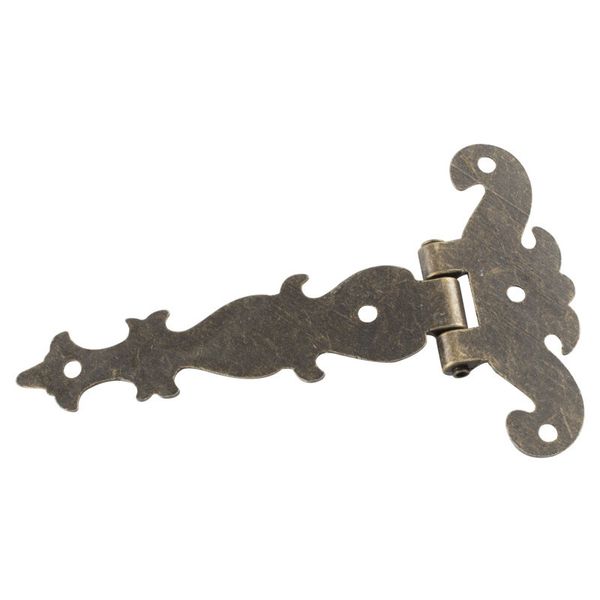 Retro T -Formscharnier mit Schrauben Schrank Schmuckschachtel Tee Scharnier Schwarz Bronze Möbel Hardware -Türgurt