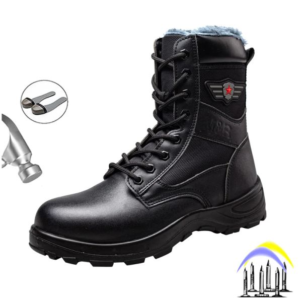 Botlar Erkekler Yüksek En İyi Güvenlik Ayakkabıları Yıkılamaz Güvenlik Botlar Kış Çelik Toe Çalışma Ayakkabıları Çelik Ayak Parmağı Anistas Rahat Spor Ayakkabıları