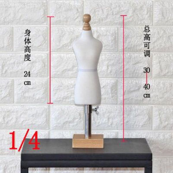 Мини -женщина -манекен для одежды для одежды модель, формы платьев Busto, Bust Bac, 1pc, 1/4 Scale, New, C760