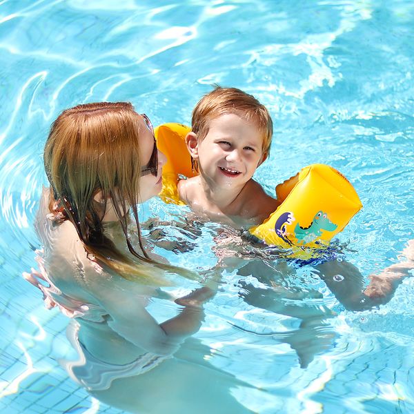 Arm inflável de ar anel de natação PVC Swimming-ring Float Bandbands Acessórios da piscina círculos Toys Kids Water Sleeve Circle