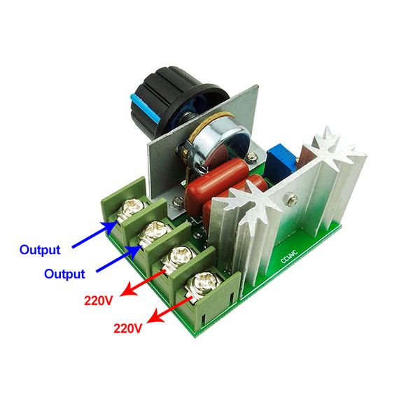 Regolatore di tensione 2000/4000W AC 220 V ad alta potenza ad alta potenza Tensione elettronica Tensione Dimmer Switch Controllo a temperatura