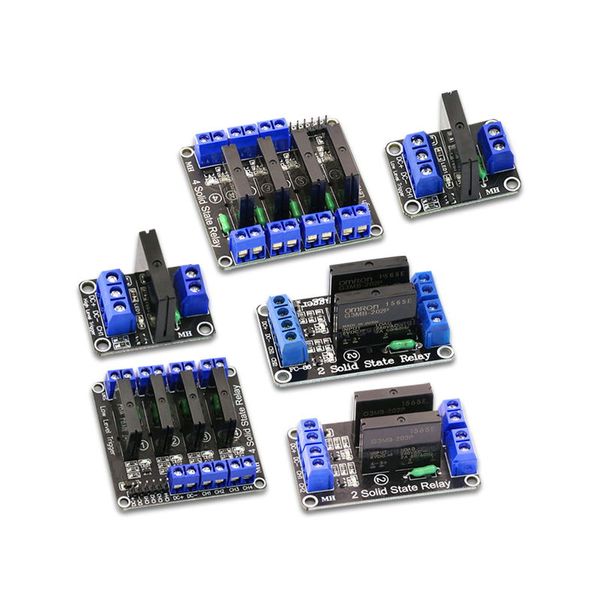 Relè a stato solido 1pcs 5 V Modulo 5 V 1 2 VACCHIO 5 V AC di controllo DC a bassa e bassa trigger per Arduino