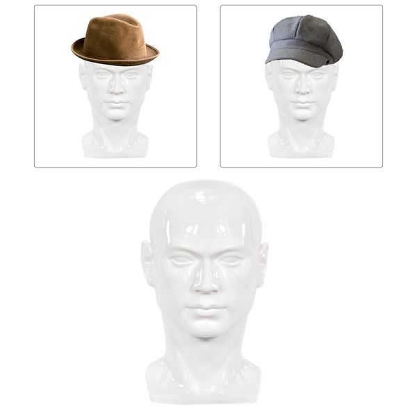 Testa di manichino maschile realistica per esprimere occhiali da cappello gioiello show stapper model cosmetology maschi becha