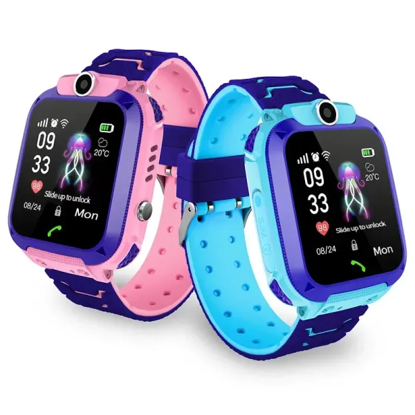 Orologi Hot Kids Smart Watchs Q12 Versione inglese Antilost Bambini Antilost Tocca Orologi intelligenti LBS Posizionamento Parlare