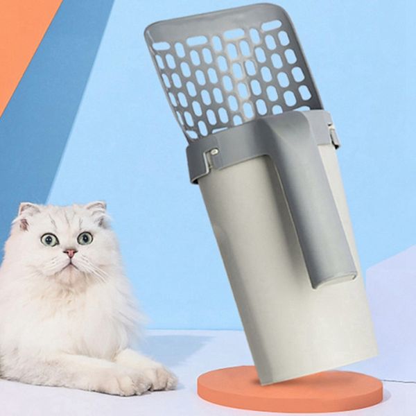 Palattiera per setaccio gatto paletta pala lattiera con gatto con supporto per scarpe con supporto incorporato per contenitore per scarpe toilette per toilette