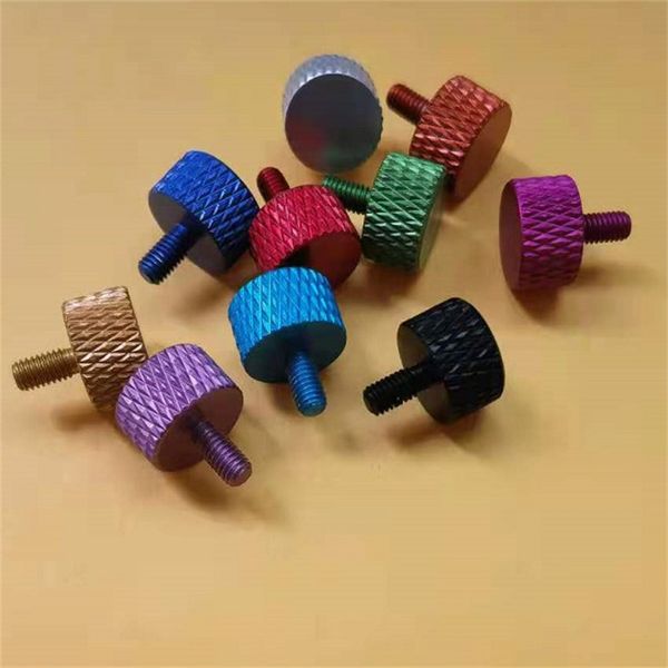 5pcs-10pcs/lote m3 m4 m5 m6 colorido parafuso de alumínio colorido parafuso de pinça lisada caixa de computador diy ajuste comprimento do parafuso de 6 mm a 20 mm