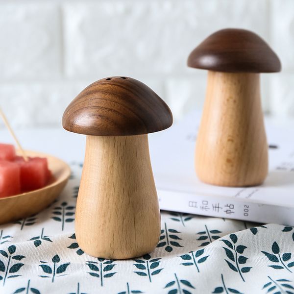 Японский стиль твердый древесина творческая милая грибная зубочистка держатель гостиная столовая домашняя рабочая зубочистка
