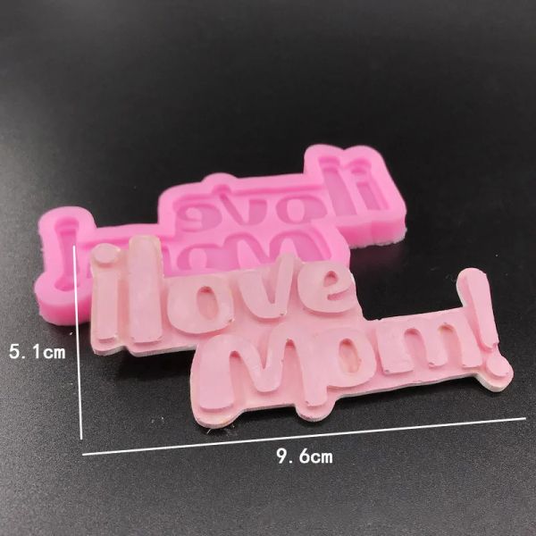 3d feliz mãe dias letras silicone gelo chocolate molde de molde diy mamãe papai artesanal