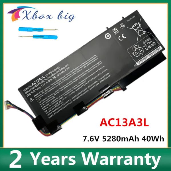 Baterias AC13A3L Bateria de laptop para Acer Aspire P3131 171 2ICP5/60/802 TravelMate x313