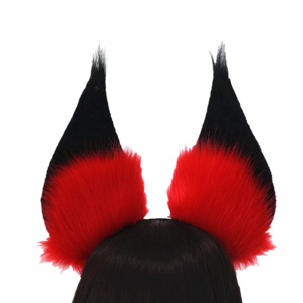 Lobo personalizado Orelhas de lobo Cosplay Prop Wolf Fox Ears Rabbit Hairhoop Artilha da cabeça da cabeça Tail Halloween Acessórios de veado ouvidos