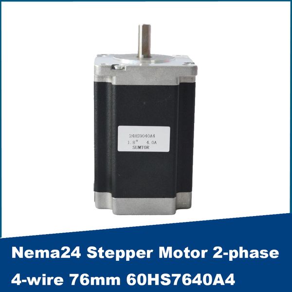 NEMA24 Step Motor 2-Faz 4 tel 76mm 2.2n.m (306oz-in) 1.8 derece 4A şaft 8mm Çerçeve CNC makineleri için 60mm