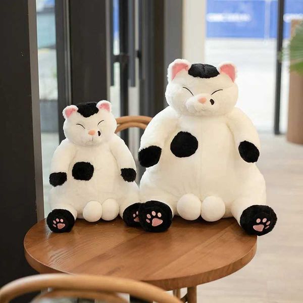 Dolls de pelúcia recém -chegados 35 cm japonês kawaii macio brinquedo de gato cheio de bonecas de animais bonecas infantis presentes fofos gorduros de gordura home decoração j240410