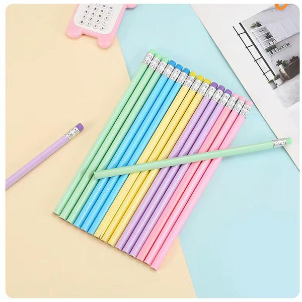 12pcs Kawaii Ahşap Kalemler HB Grafit Pencil Profesyonel Okul Sketch Pencil Okulu Ofisi Çocuklar için Noel Ödülleri Malzemeleri