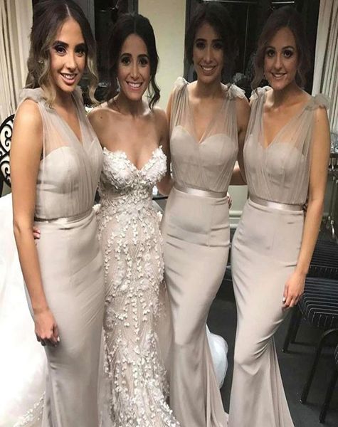 2020 Nuovi abiti da damigella d'onore sirena nuda Vesti Vieli Vannocarie del corso Formale Country Maid of Honor Party Gowns a buon mercato 77724479