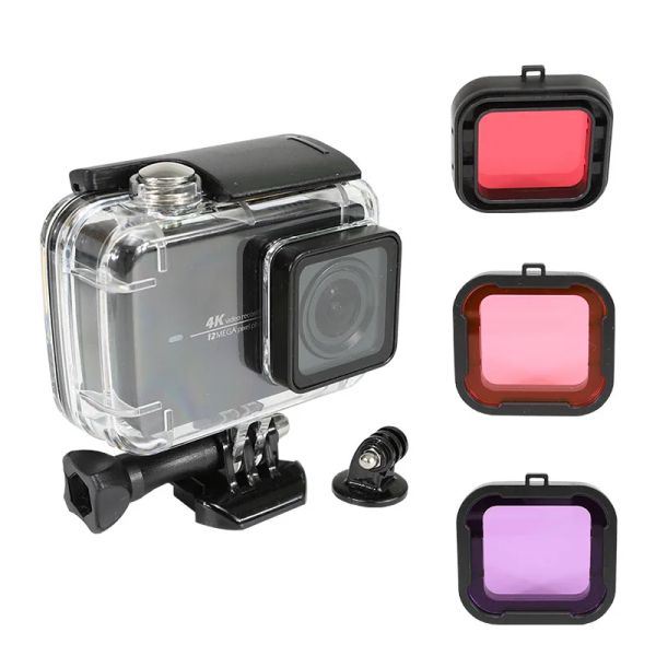 Zubehör wasserdichtes Gehäuse für Yi 4K Action Kamera Xiaoyi 4K+ Schutzschale Lite 4K Diving Housing Box Mount W/Filter Kits Zubehör