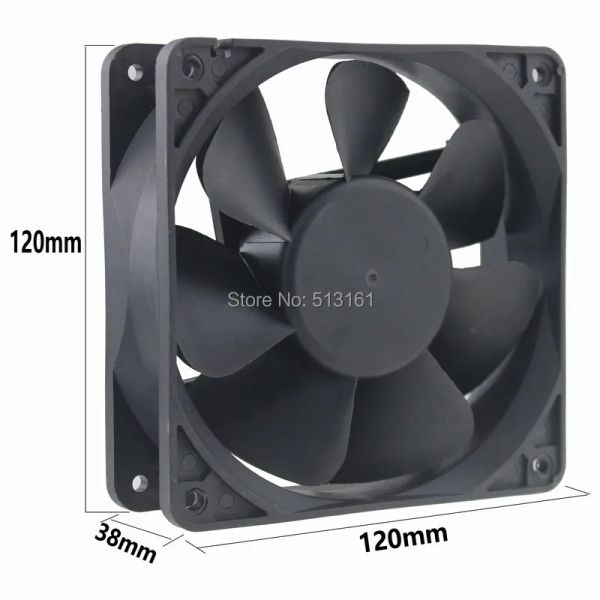 Refrigeração gdstime dc 12v 0,5a 12038 120x120x38mm 12cm 120mm ventilateur resfriador de resfriador de resfriamento PC Caso do computador ventilador