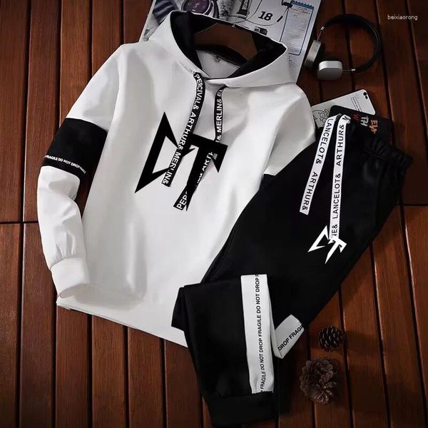 Erkek Trailsits Fashion Luxury Sweatshirt Trailsuit Sport Sıradan Hoodies Sweatpants Setleri Kıyafetler Jogger Marka Pullover Street Giyim Takımları