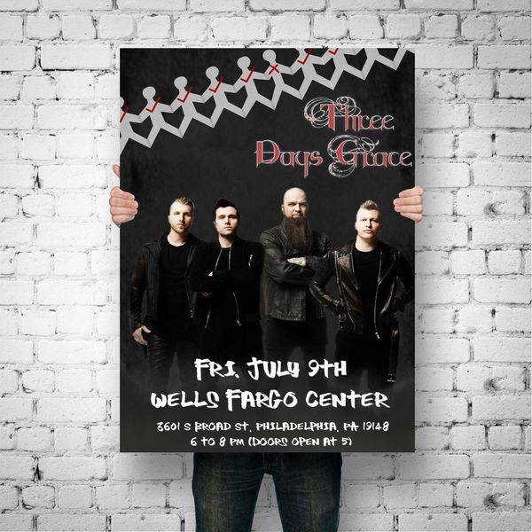 Tre giorni Grace Band Band Decorative Tela Poster Room Bar Cafe Decorazioni regalo Stampa dipinti da parete d'arte