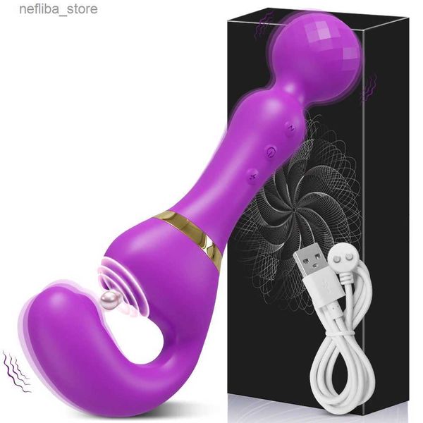 Другое здоровье предметы красоты двойной головы Vibrator для женщин Стимулятор Стимулятора Соска Стимулятор влагалища Мастур