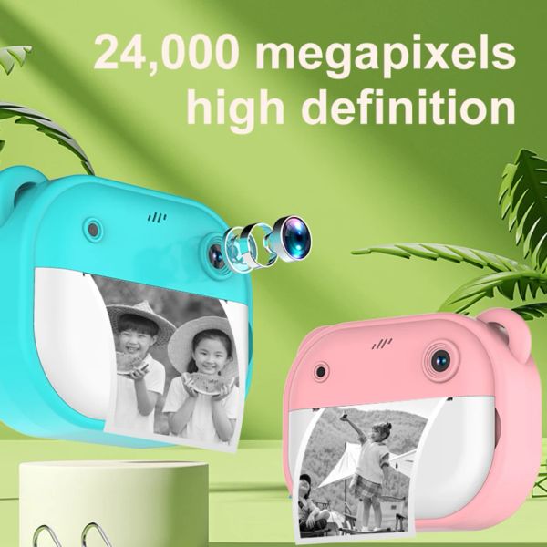 Camera digitale fotocamera digitale da 2,0 pollici schermo HD 1080p Video videocamera portatile con 2 rotoli di regali di compleanno di carta per bambini per bambini