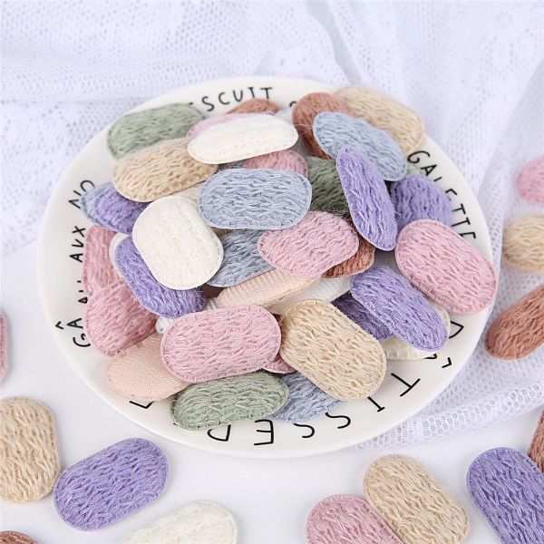 50 pezzi da 4*2,5 cm toppe in feltro ovale Accessori per clip per bambini fai -da -te per cerotti di abbigliamento Scrapbooking Decorazione artigianale fatta a mano