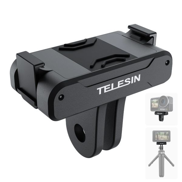 Acessórios Telesin Magnetic Adapter Adaptador ADAPTOR ACESSORES DE CAMANHA PARA DJI OSMO Ação 4 Adaptador refinado e seguro