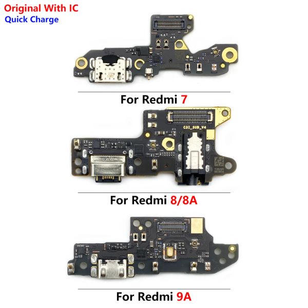 % 100 Orijinal USB Şarj Tapası Soketi Bağlantı Noktası Konnektörü Mikrofon Kart Xiaomi Redmi A1 6A 7 7A 8 8A 9 9A 9C 10c için Değiştir