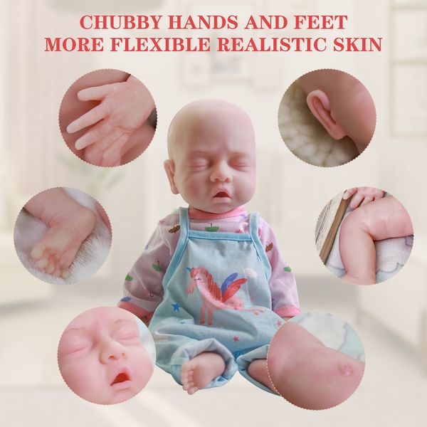 Lifelike Reborn Baby Boy 38 cm Reborn Baby Bolls Full Body Silicone Factory Wholesale Accompagnò Bambola adorabile Boys Boy