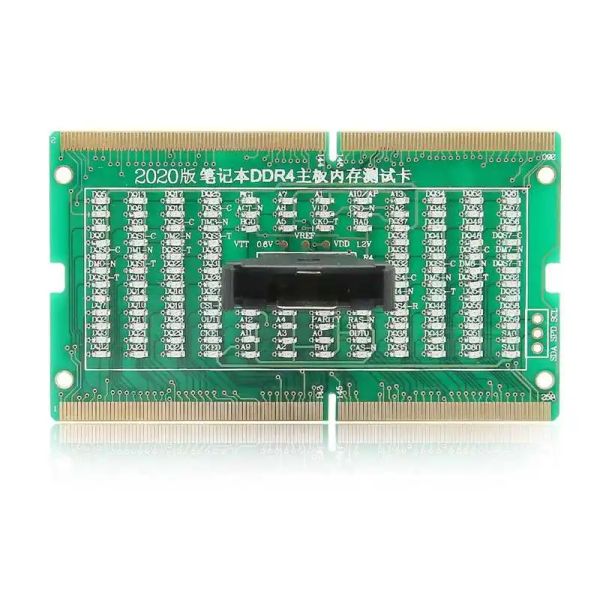 Cartões Testador de placa -mãe Laptop DDR4 Interface de slot de memória para a frente para a frente do detector de manutenção reversa com carro de teste de memória leve