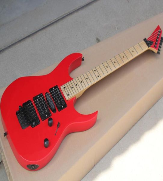 Factory Special Red Electric Guitar con tastiera invertita per la testa di headstock24 Fretscan essere personalizzata come request6918044