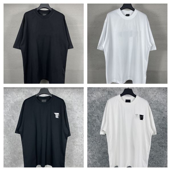 Tasarımcı T Shirt Mens T Shirt Lüks Lüks Moda Moda Erkekler Sokak Giyim Unisex Siyah Beyaz Tshirts Antik Su Yıkama Yaz Harfleri Kuru Uygun Kıyafet Tişört Tişört
