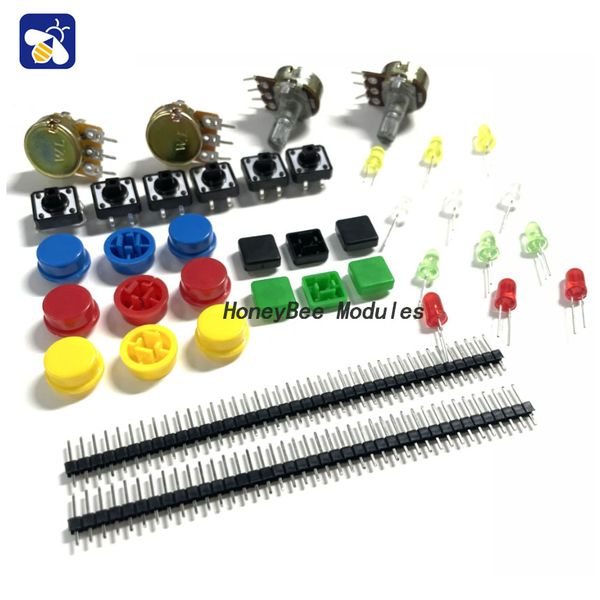 Lernen Universal Teile Kit Elektronische Komponenten Kit für R3 Starter Lernkit Widerstand LED Potentiometer Taktilschalter Zeile