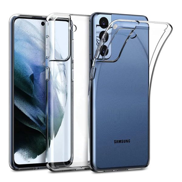 Caixa de telefone de silicone ultra fino para o Samsung Galaxy S23 S22 S21 S20 Fe Ultra S10 S9 S8 Plus Lite Soft Clear Back capa